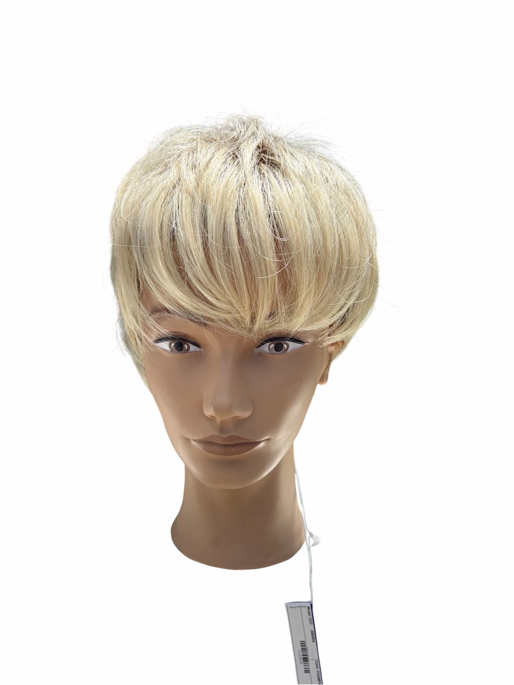 NWT Amara 1033 champagne blonde straight pixie cut synthetic wig with bangs
